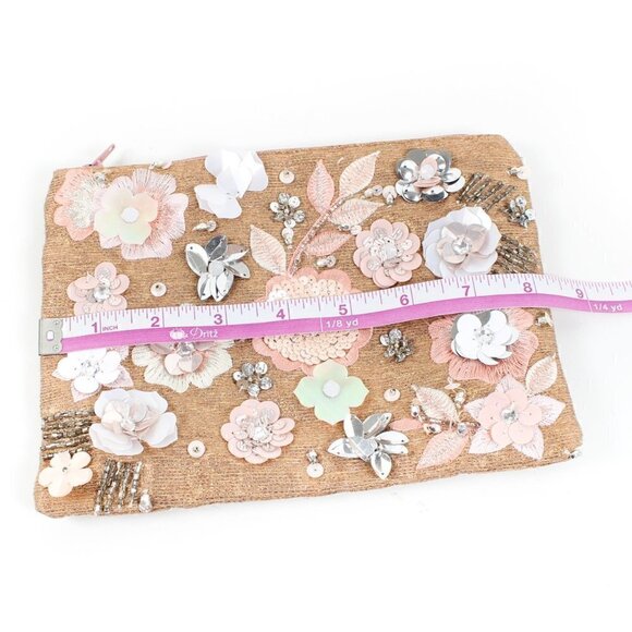 Pink Floral Embellished Make Up Bag - Picture 8 of 8
